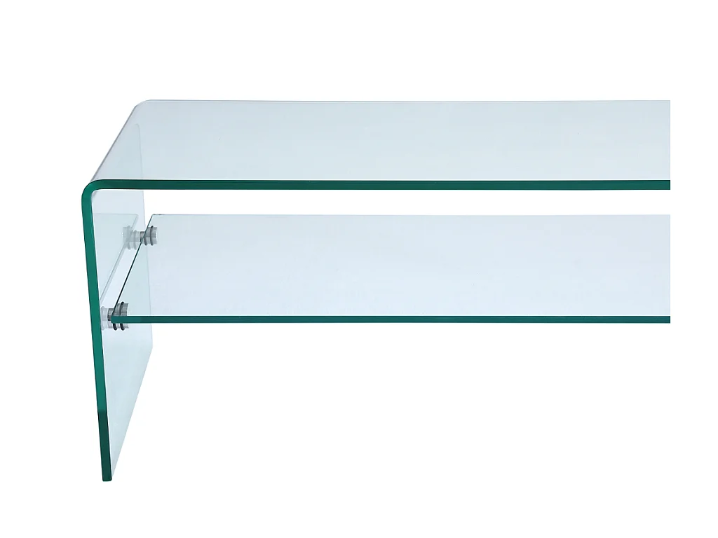 Mueble TV STILEOS - 1 hueco - Cristal templado