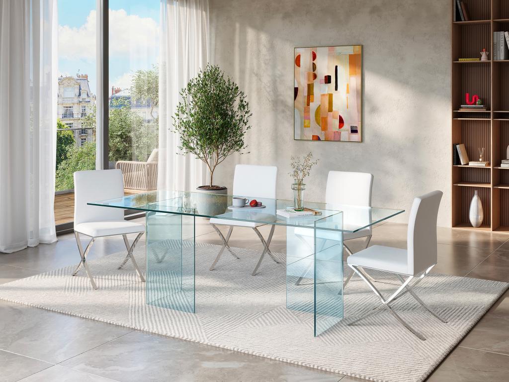 Esstisch - 8 Personen - Glas - COLEDON günstig online kaufen