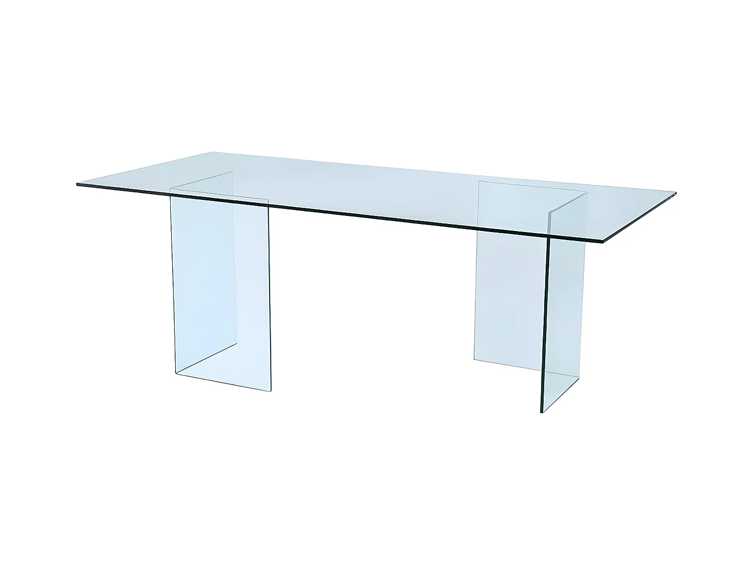 Table à manger COLEDON - 8 personnes - Verre trempé