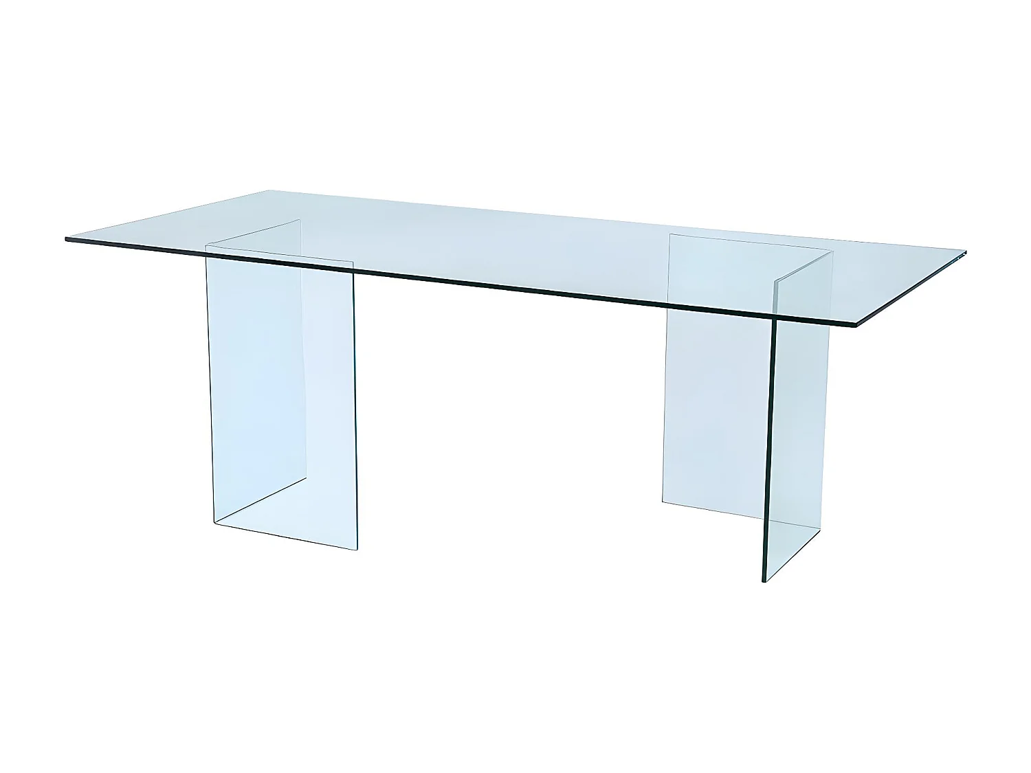 Table à manger COLEDON - 8 personnes - Verre trempé