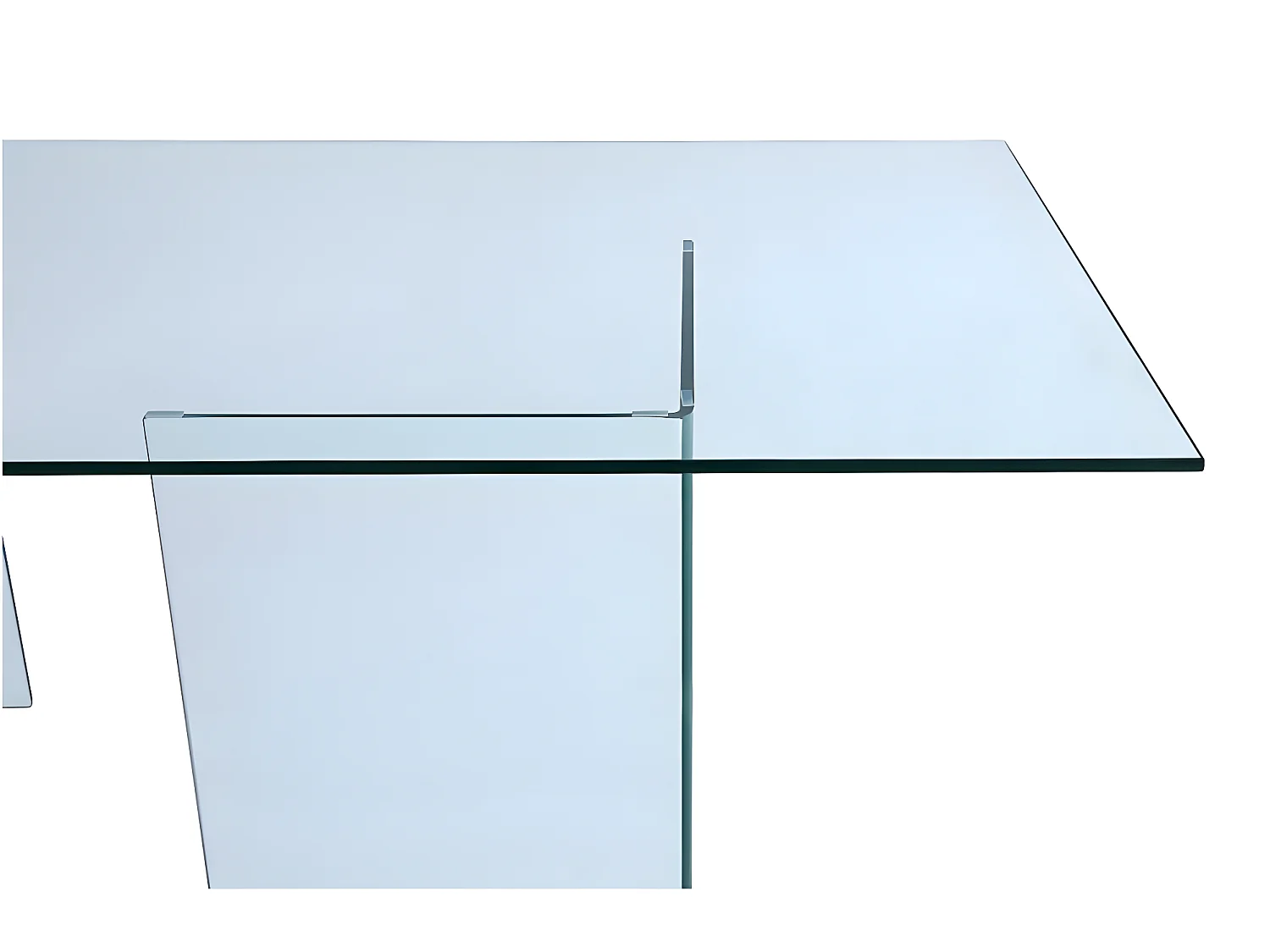 Table à manger COLEDON - 8 personnes - Verre trempé