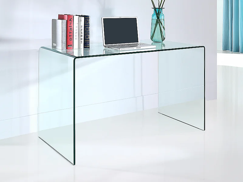 Schreibtisch - gebogenes Glas - ELSTRON