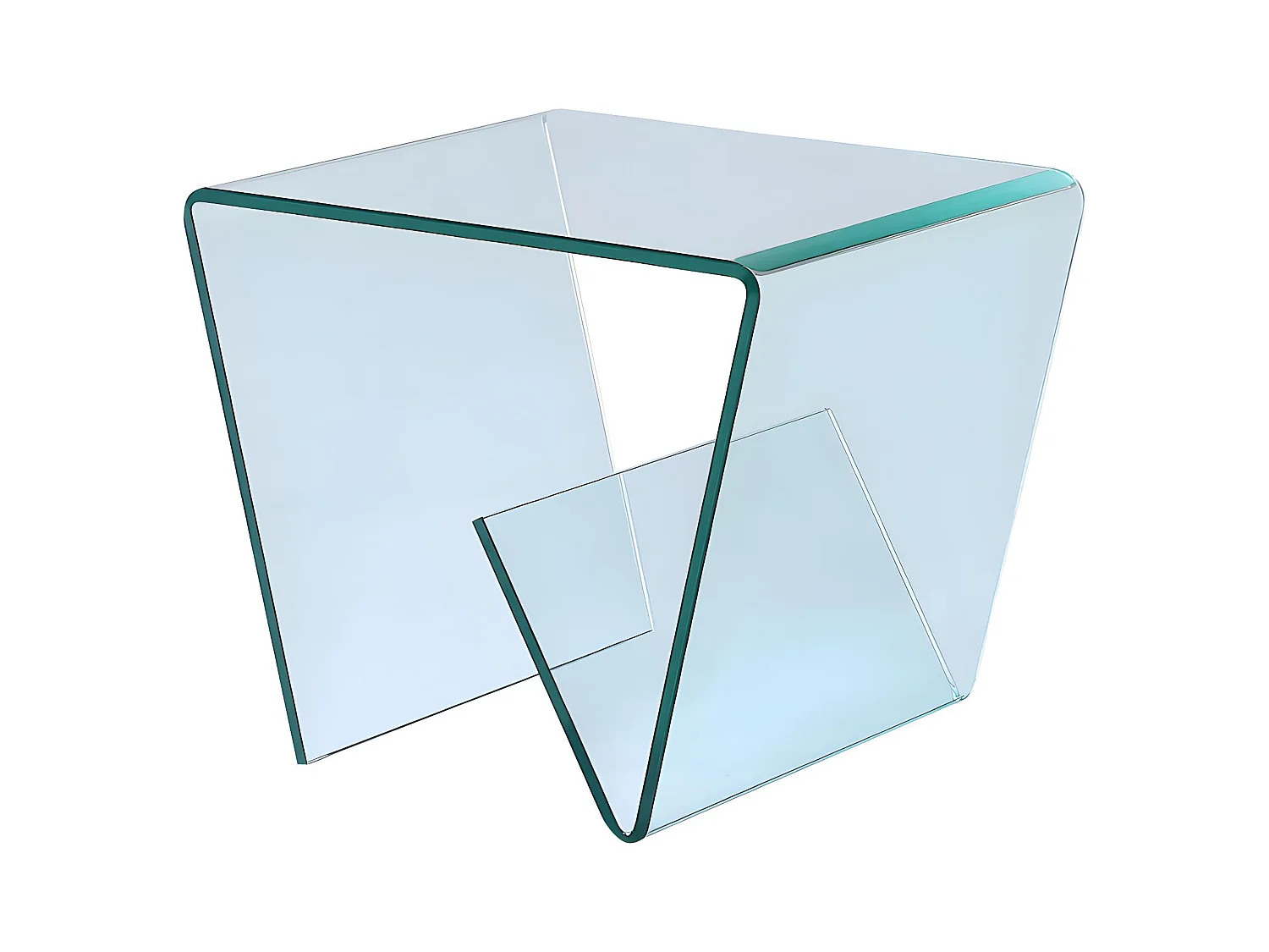 Table d'appoint ZENIA - Verre trempé courbé