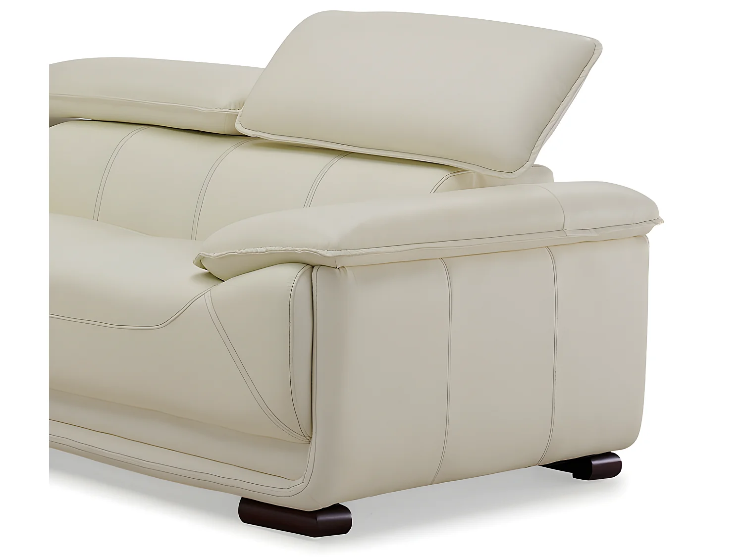 Tvåsits soffa i läder MACELO - Elfenben