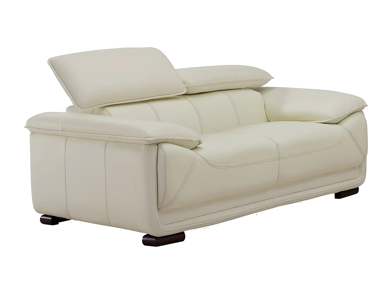 Tvåsits soffa i läder MACELO - Elfenben