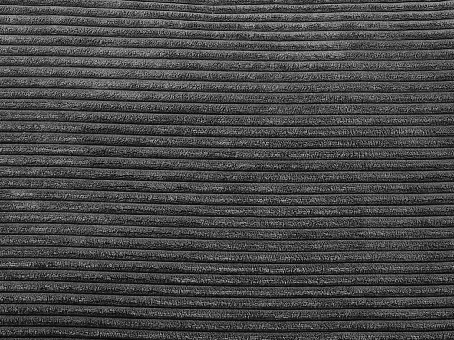 Canapé 3 places convertible express en velours côtelé gris anthracite - Couchage à lattes larges 140 cm - Matelas 18 cm LORETO