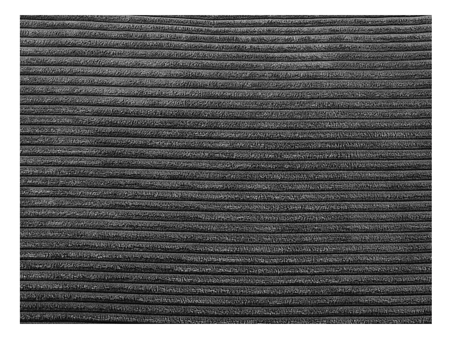Canapé 3 places convertible express en velours côtelé gris anthracite - Couchage 140 cm - Matelas 18 cm LORETO