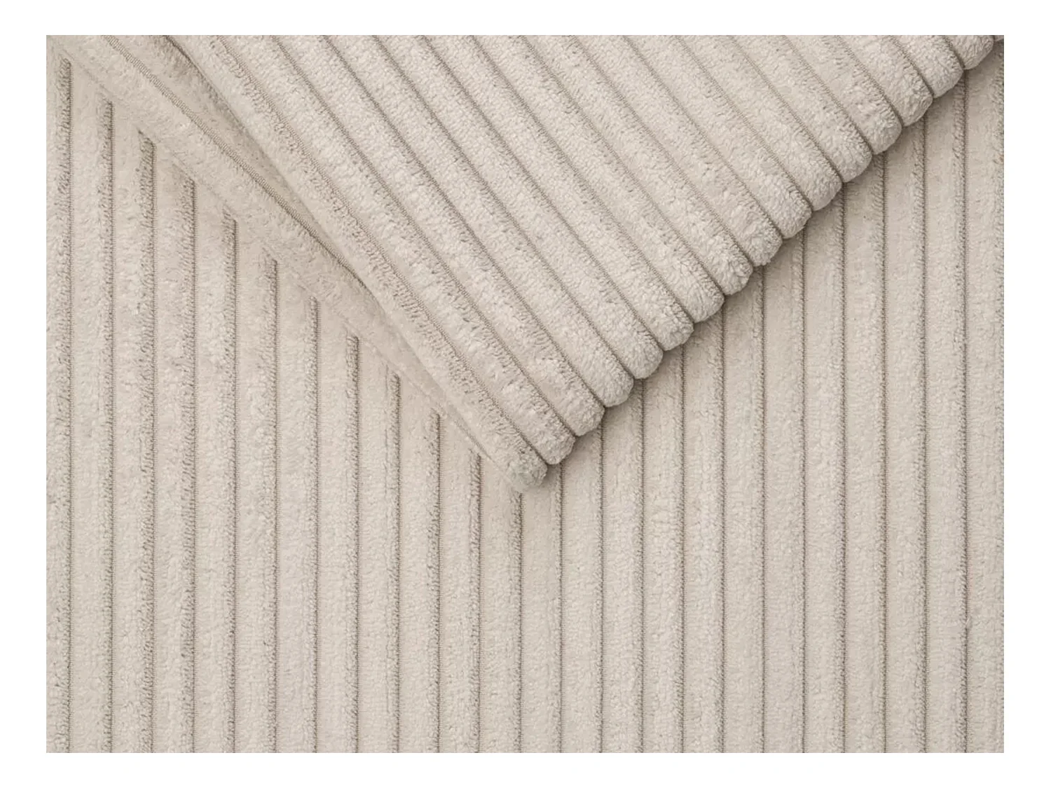 Schlafsofa mit Matratze 4-Sitzer - Cord - Beige - Liegefläche 160 cm - Matratze 18 cm - LORETO