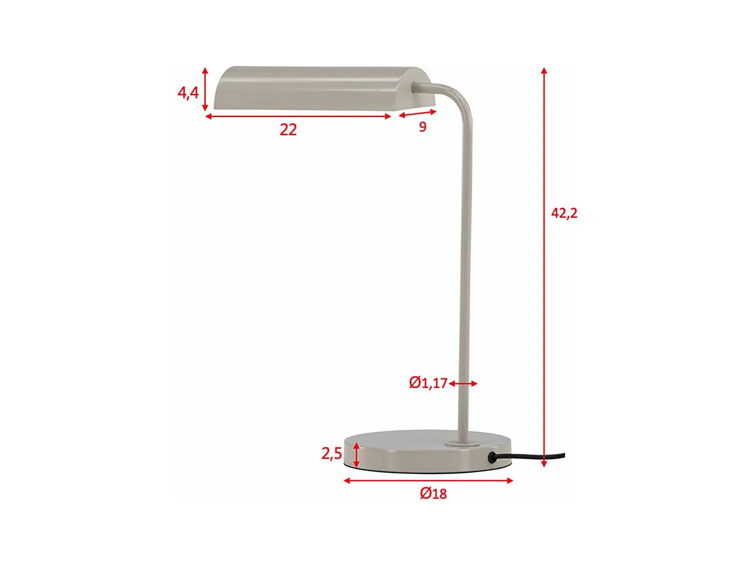 Tischlampe aus Stahl Harmonica