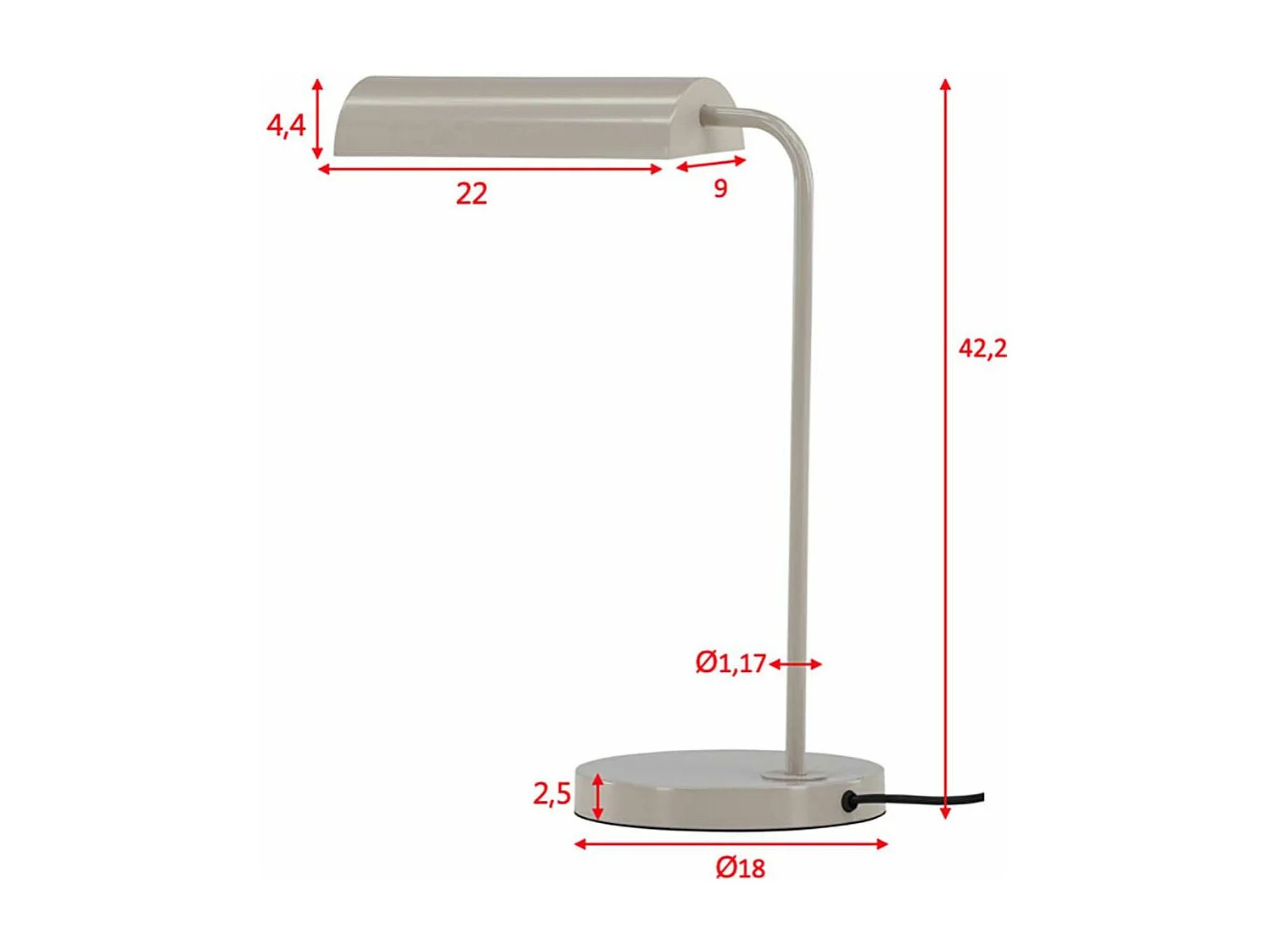 Harmonica verlichting tafellamp 34x18x43cm beige.