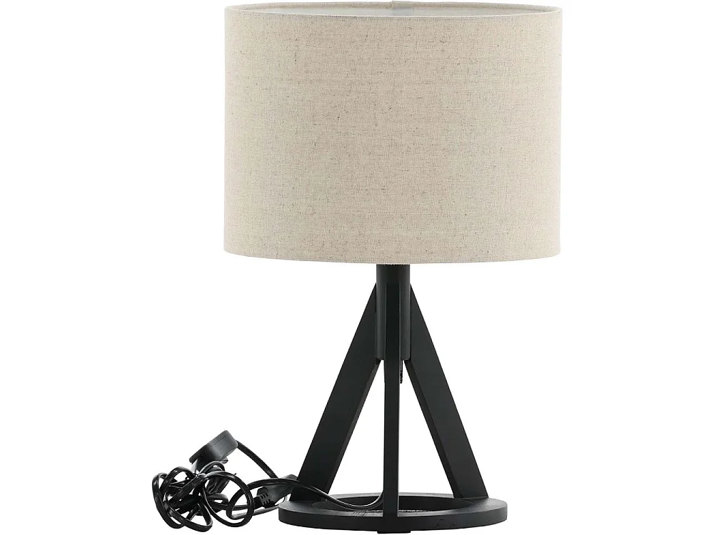 Lampe à Poser en Bois "Kona" 51cm Noir