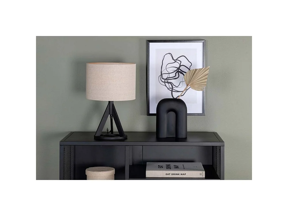 Lampe à Poser en Bois "Kona" 51cm Noir