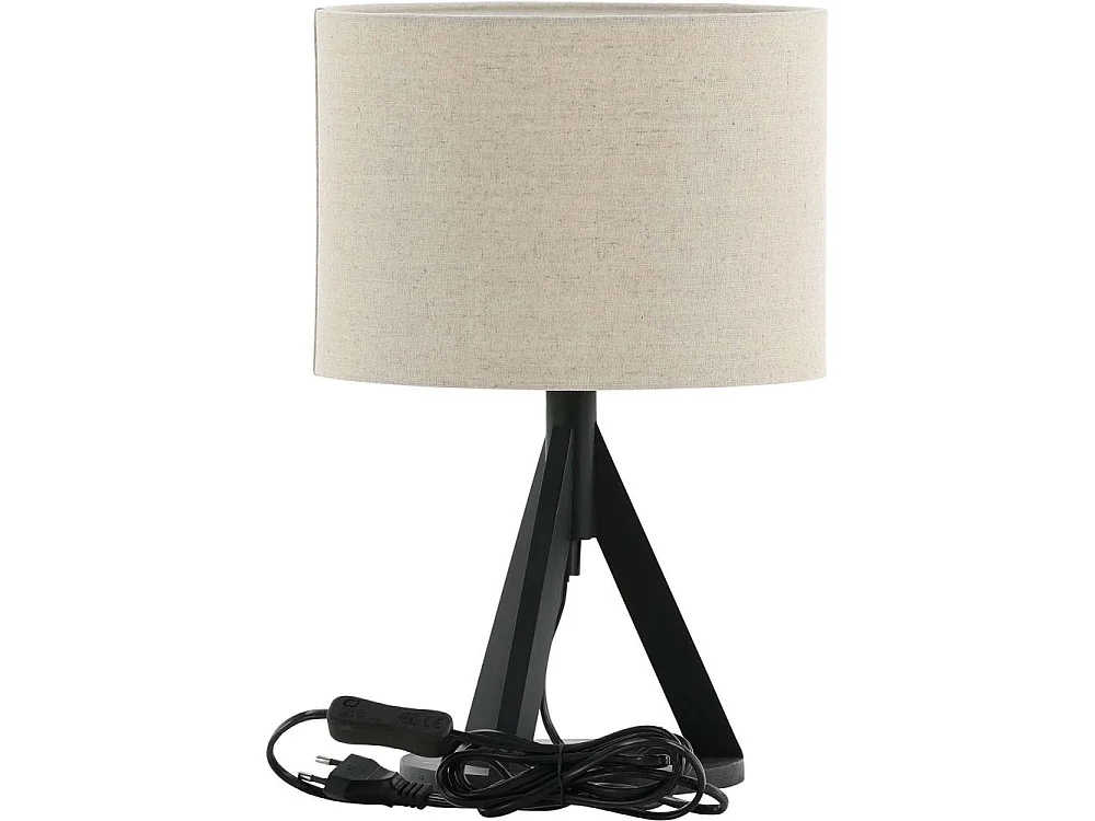 Lampe à Poser en Bois "Kona" 51cm Noir