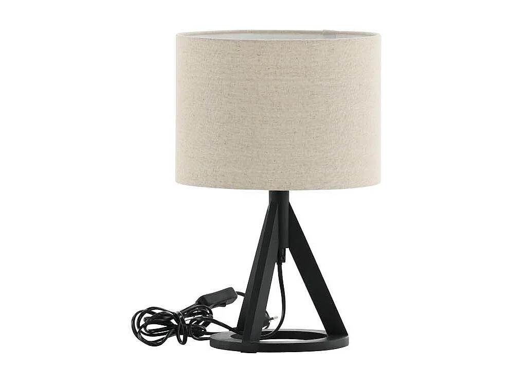 Kona verlichting tafellamp 25x18x50,5cm stof beige, zwart.