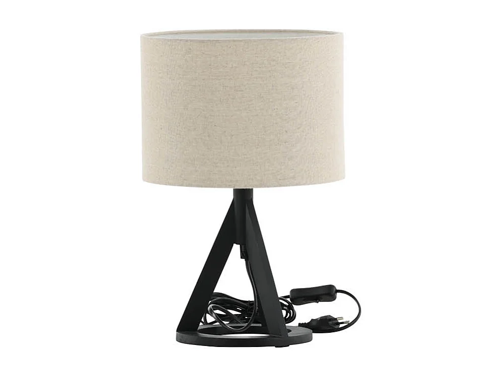 Kona verlichting tafellamp 25x18x50,5cm stof beige, zwart.