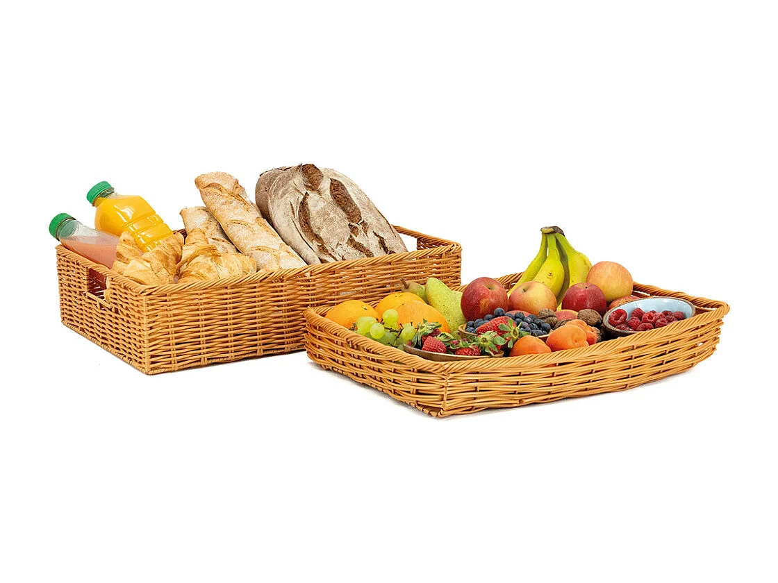 Panière en rotin synthétique avec passe-main Longueur 60cm