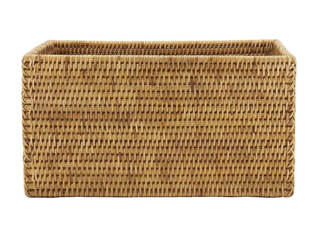 Panier de rangement en rotin naturel 48 x 36 x 25 cm
