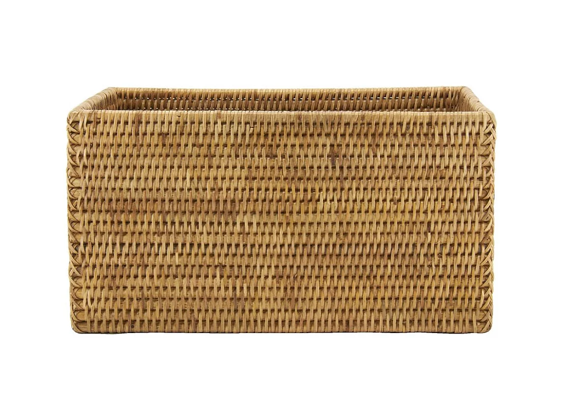 Panier de rangement en rotin naturel 28 x 22 x 15 cm