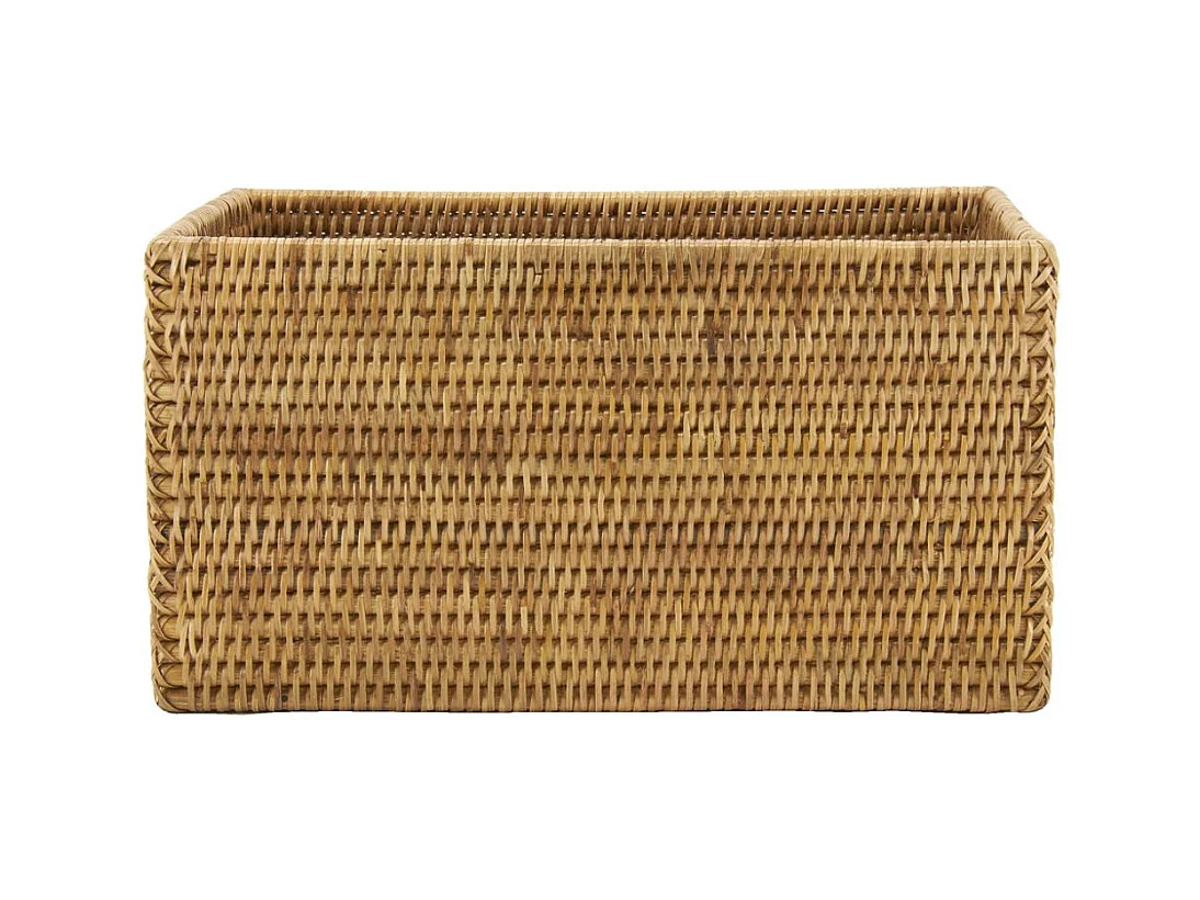 Panier de rangement en rotin naturel 28 x 22 x 15 cm