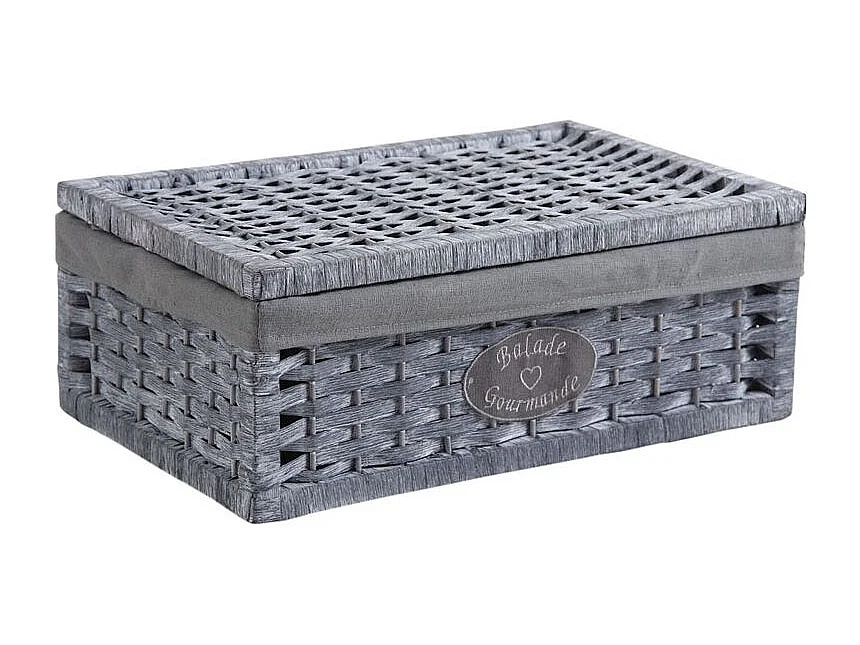 Coffrets en papier corde et bois (Lot de 2)