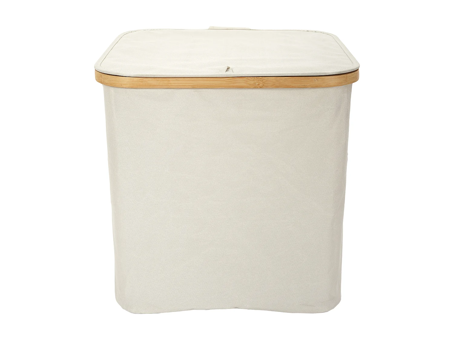Panier De Rangement Carre Cerclage Bambou Beige, Marron