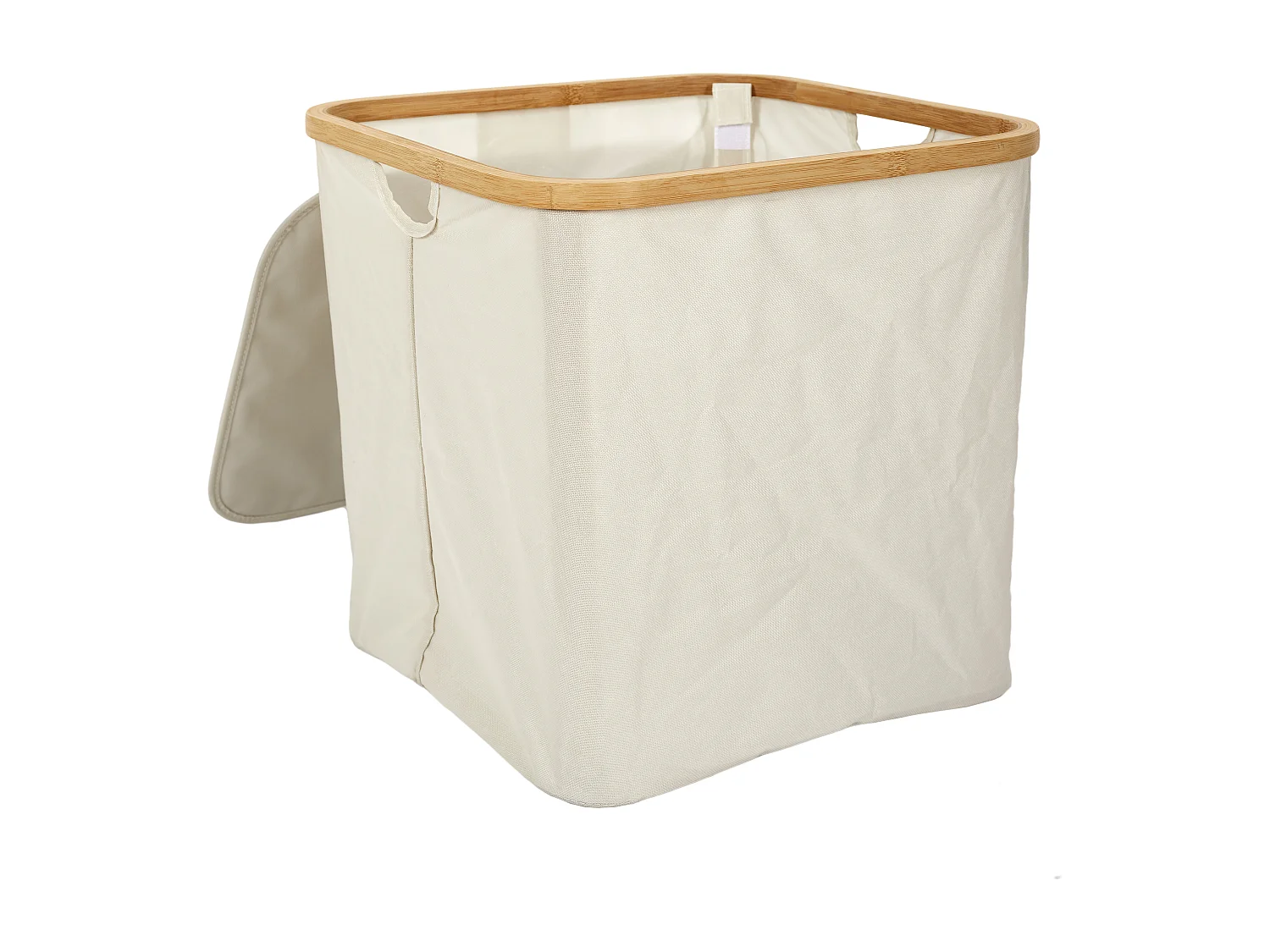 Panier De Rangement Carre Cerclage Bambou Beige, Marron