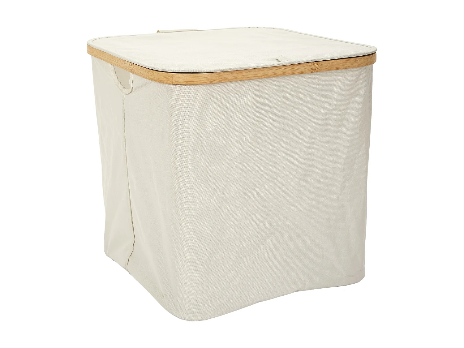 Panier De Rangement Carre Cerclage Bambou Beige, Marron
