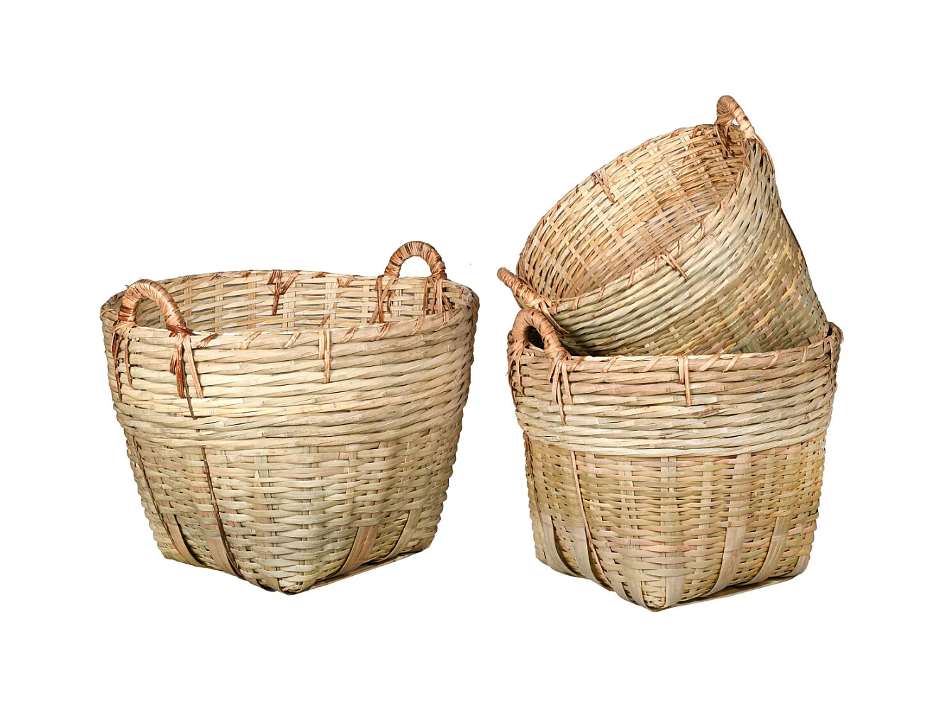 Paniers en bambou naturel (Lot de 3)