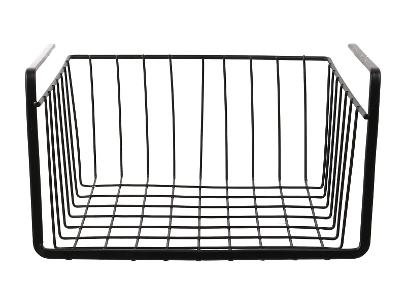 Panier Suspendu Metal Filaire Noir 26x14x26cm Noir