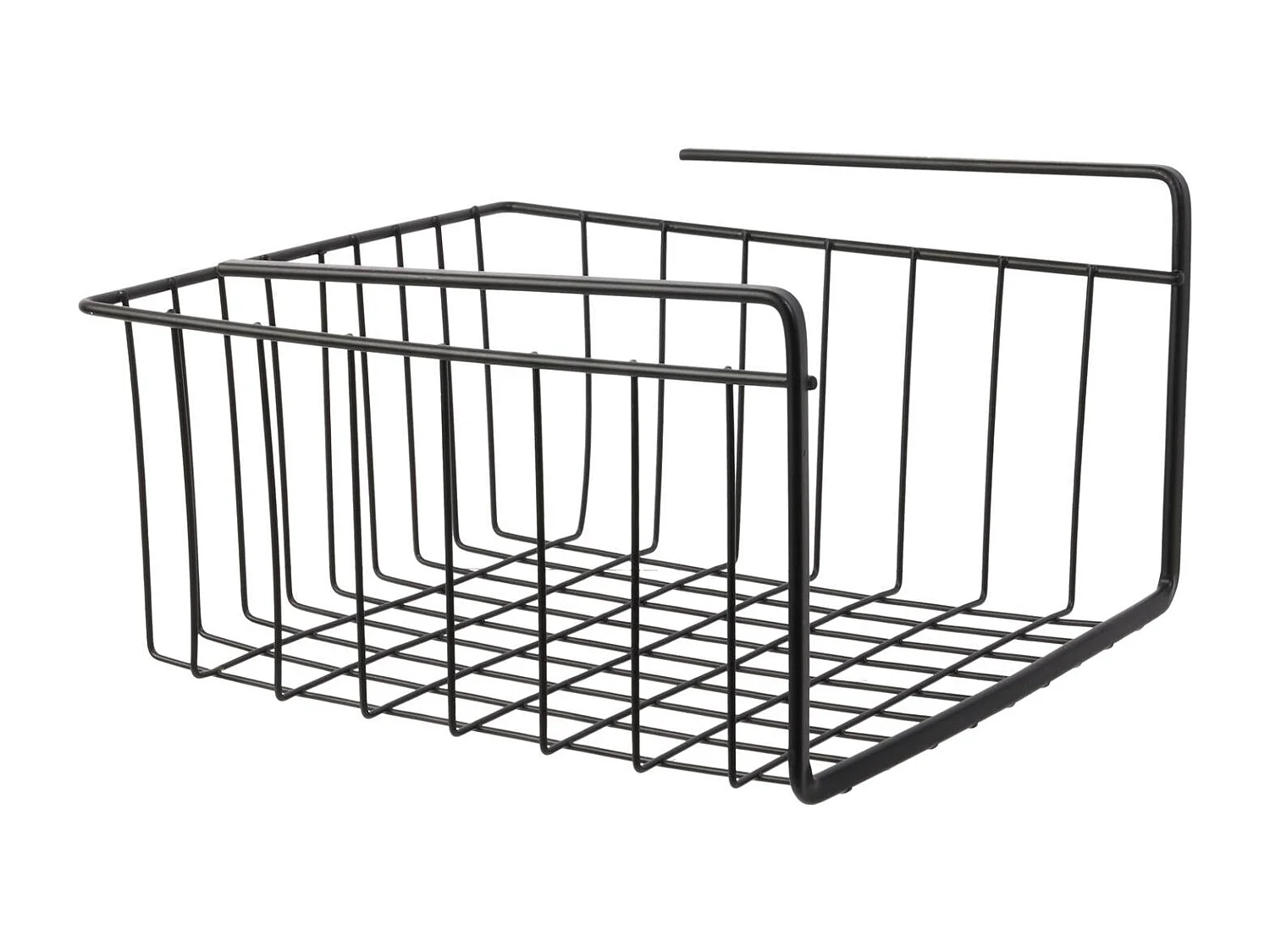 Panier Suspendu Metal Filaire Noir 26x14x26cm Noir