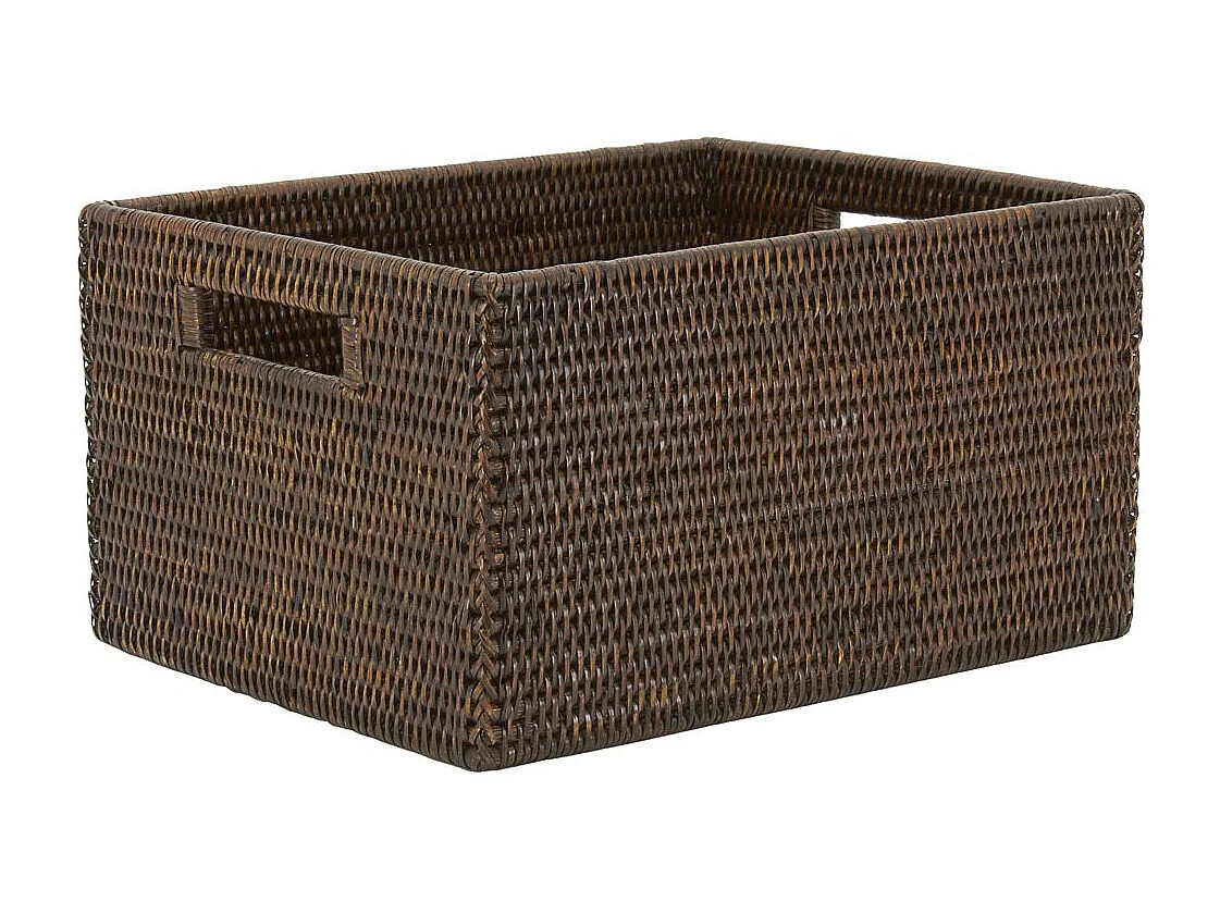 Panier de rangement en rotin antique Longueur 34cm