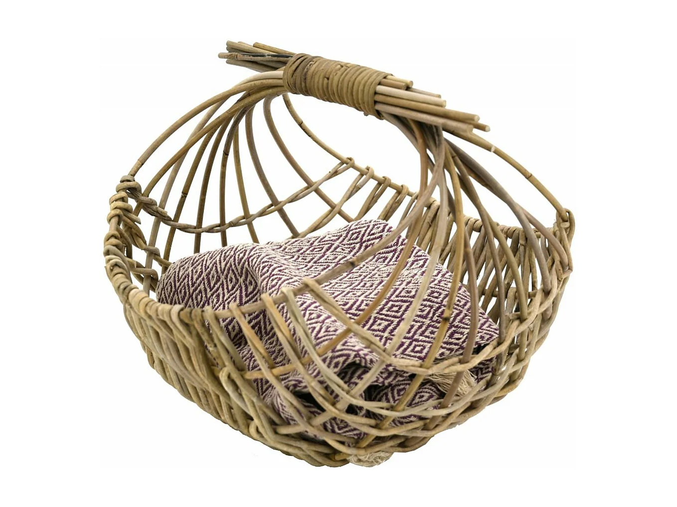 Panier arrondi ajouré en poelet 46 cm