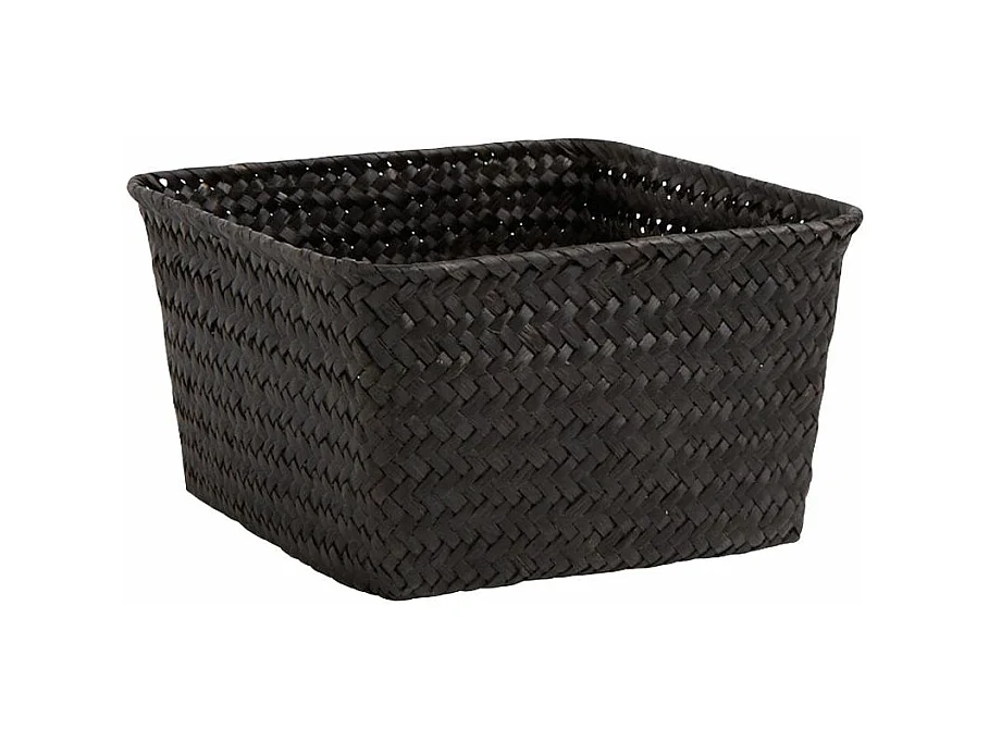 Corbeilles en palmier teinté noir (Lot de 3)