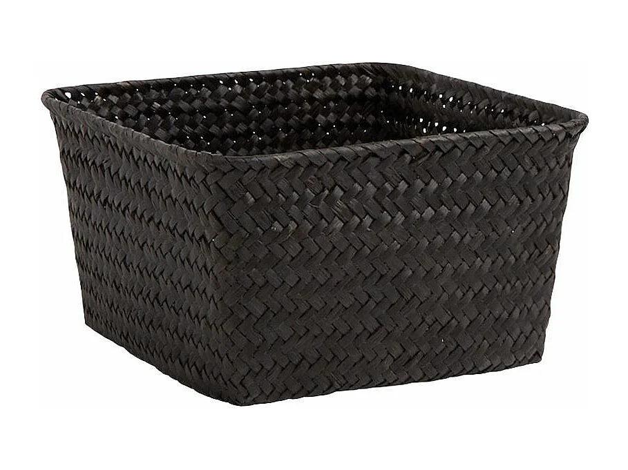 Corbeilles en palmier teinté noir (Lot de 3)