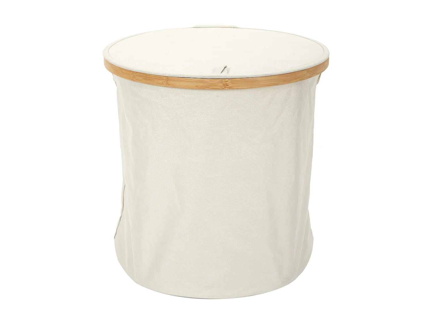 Panier De Rangement Rond Cerclage Bambou Beige