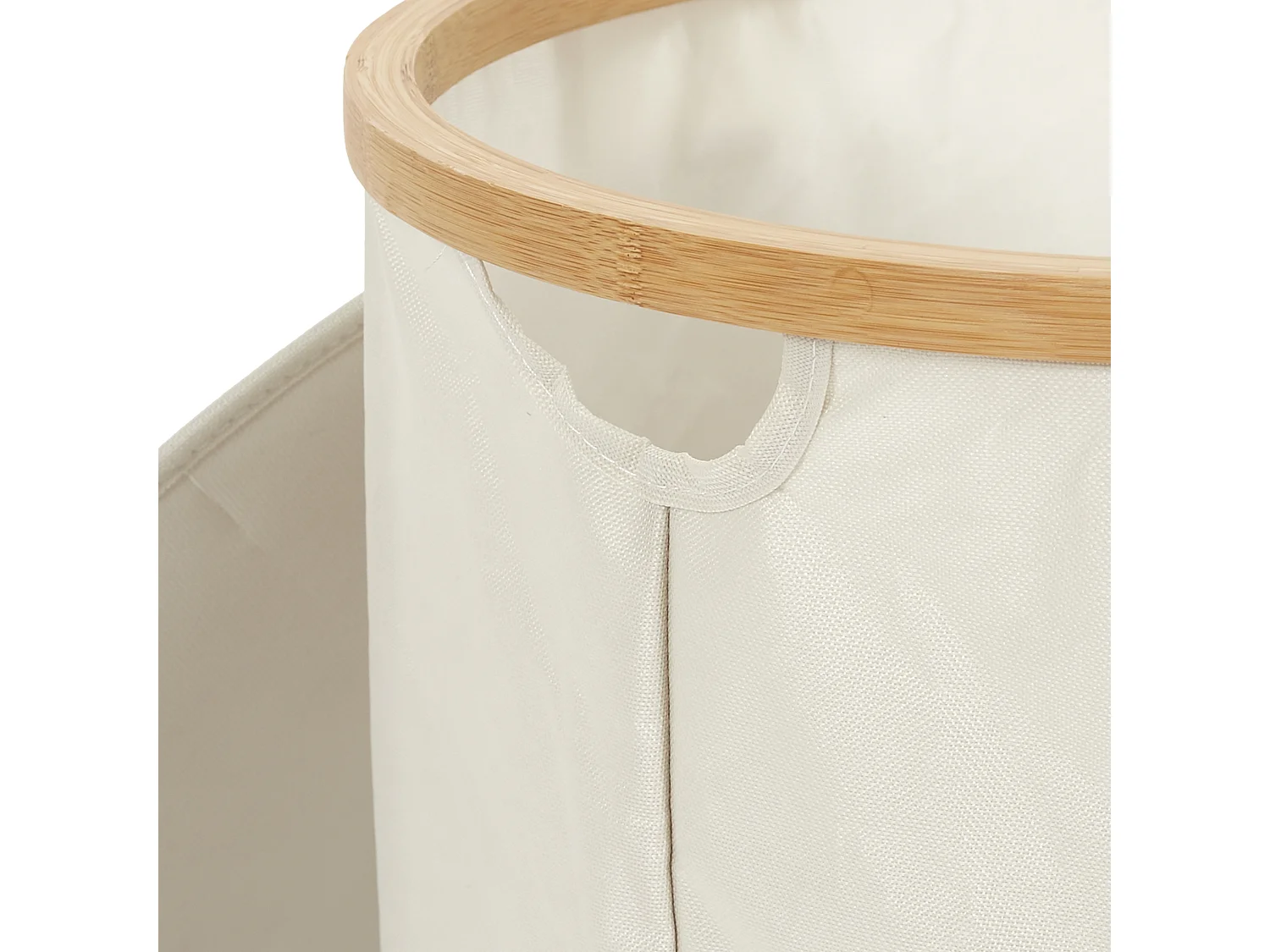 Panier De Rangement Rond Cerclage Bambou Beige