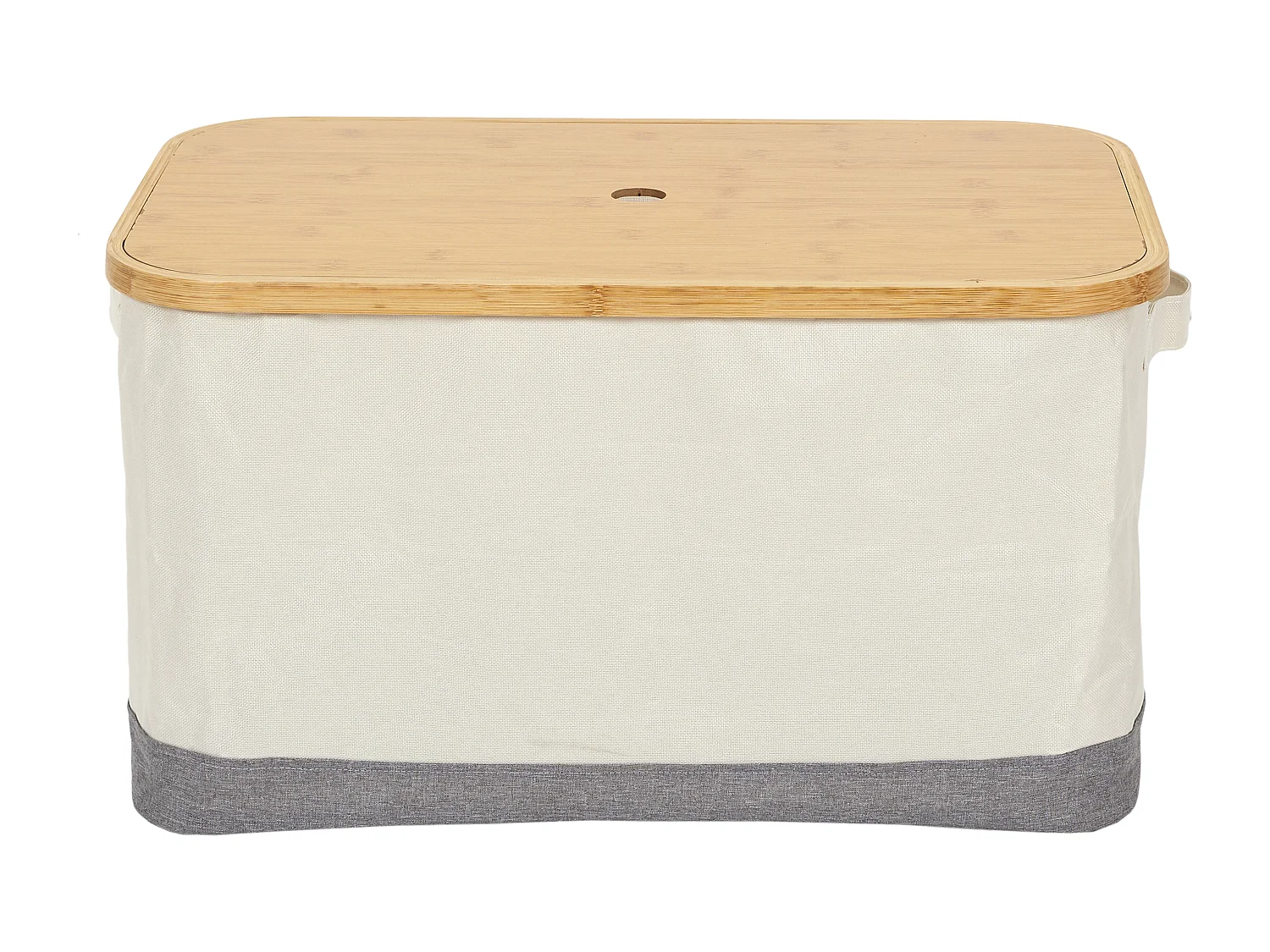 Lot De 3 Paniers Bambou Rect Cerclage Bambou Gris, Marron, Blanc