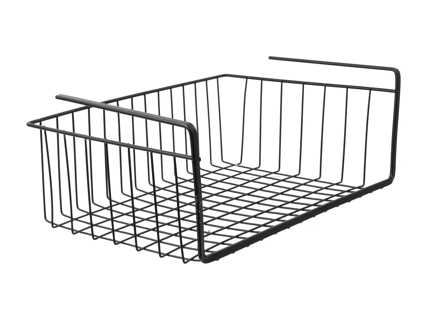 Panier Suspendu Metal Filaire Noir 40x14x26cm Noir