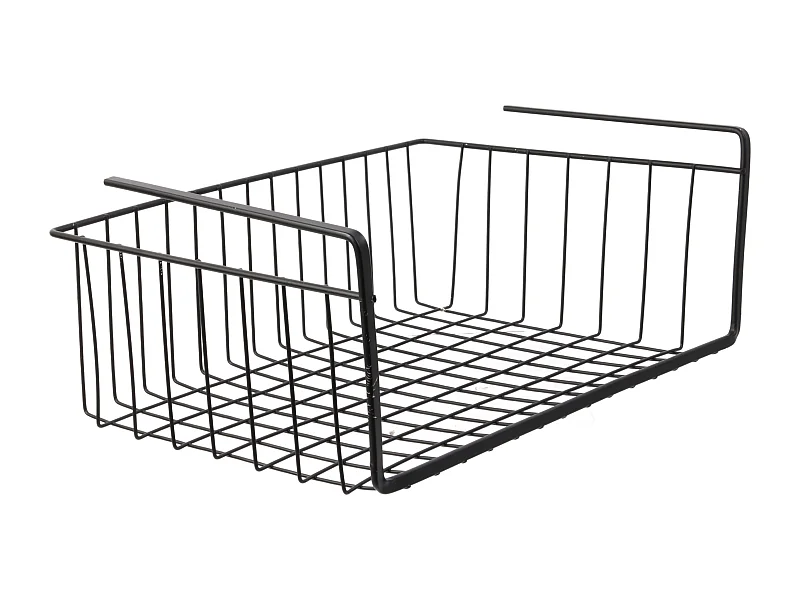 Panier Suspendu Metal Filaire Noir 40x14x26cm Noir