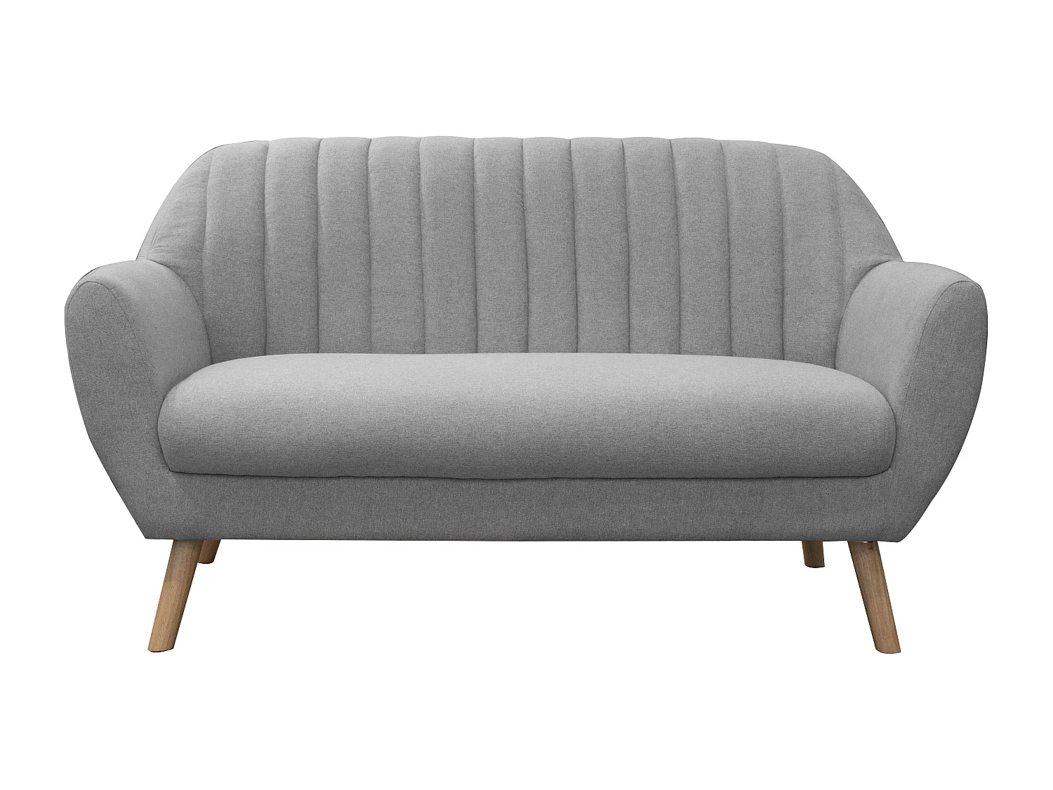 Canape 2 Places Sofia Tissu Gris Gris