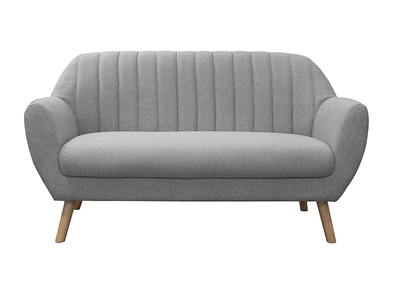 Canape 2 Places Sofia Tissu Gris Gris