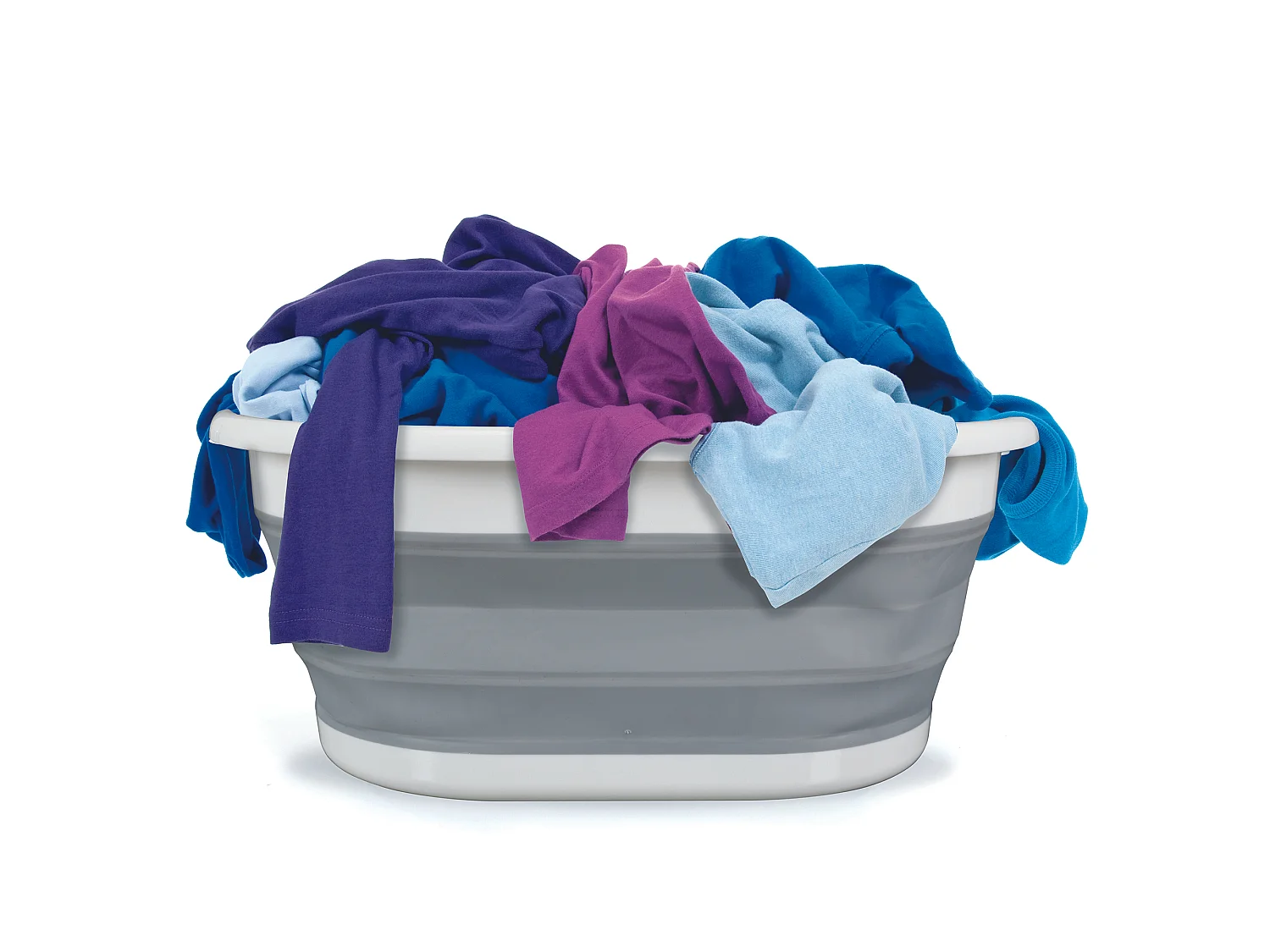 Panier à Linge - JE CHERCHE UNE IDEE - Rétractable - Antidérapant - Blanc et gris