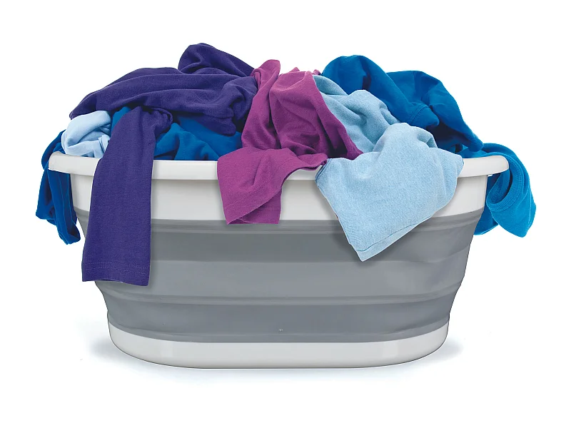 Panier A Linge Retractable 17l Blanc, Gris