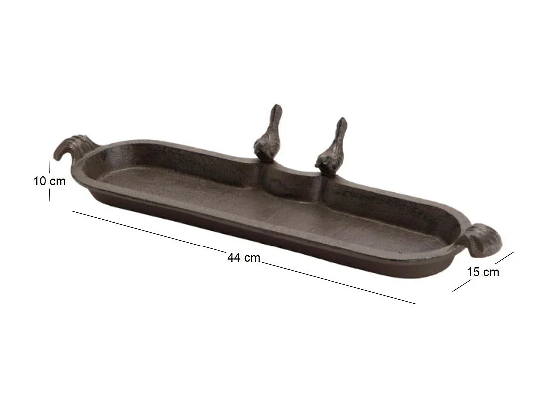 Mangeoire en fonte Oiseaux 44 x 15 cm