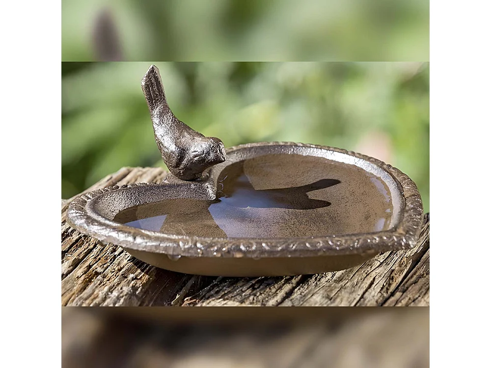 Mangeoire à oiseau en fonte Joli coeur
