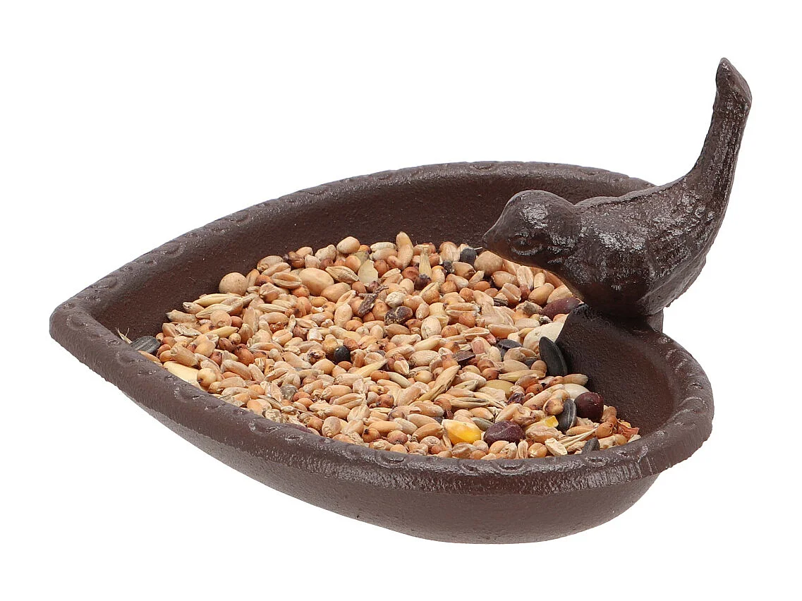 Mangeoire à oiseau en fonte Joli coeur
