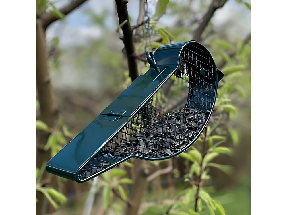 Mangeoire originale à suspendre oiseau métal