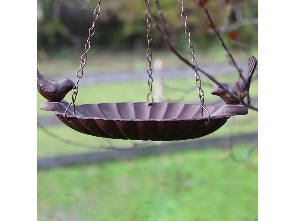 Vogeltränke zum Aufhängen mit dekorativem Vogel