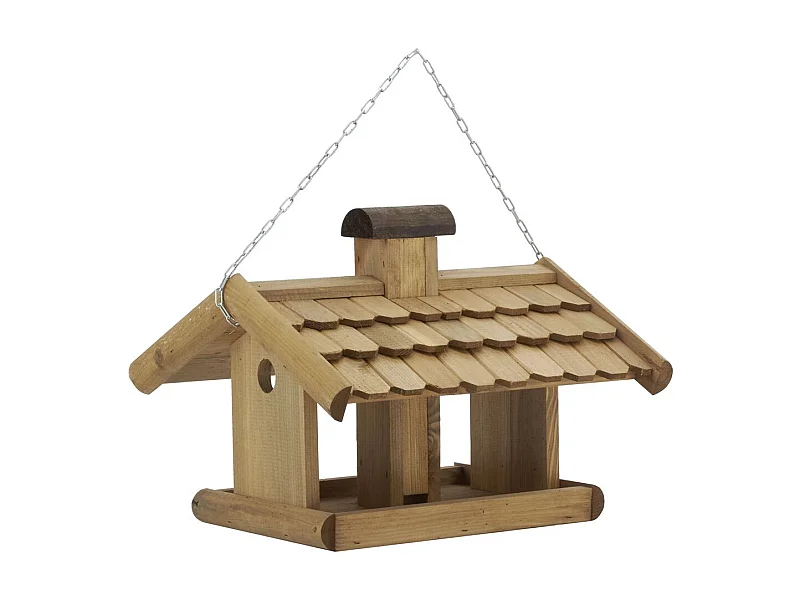 Mangeoire avec silo en pin naturel