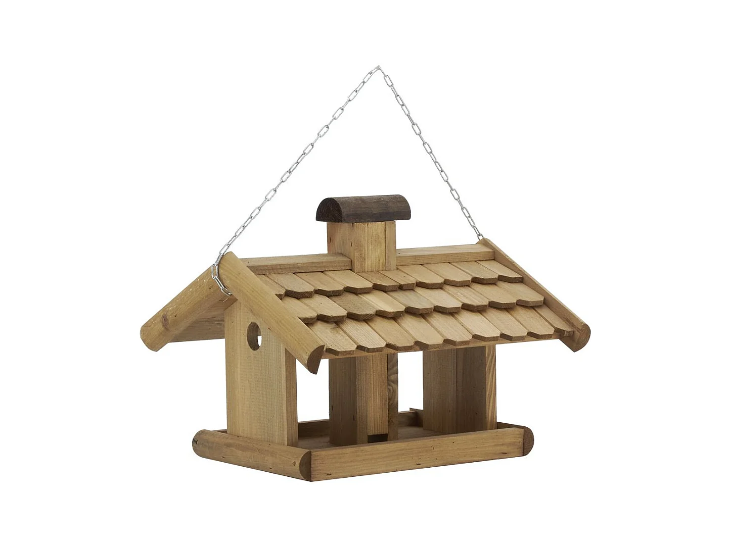 Mangeoire avec silo en pin naturel